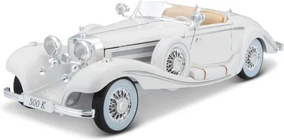 Image de Maisto 36055 - Voiture miniature - Mercedes 500K Type Specialroadster 1936 (blanc, échelle 1:18)
