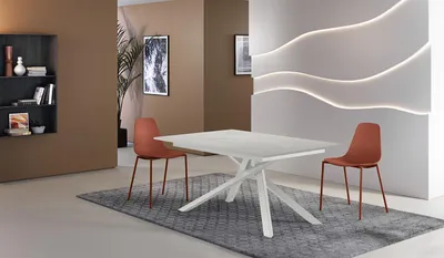 Produktbild von Pulse - Ausziehbarer Tisch (140/190 x 90 cm) aus weißem Melamin