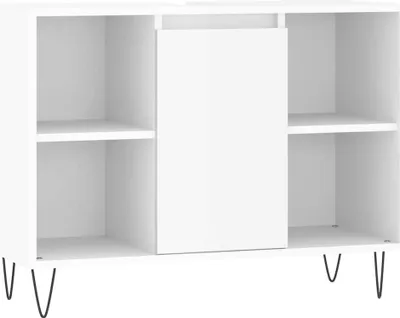 Produktbild von vidaXL Badschrank Hochglanz-Weiß 80x33x60 cm Holzwerkstoff