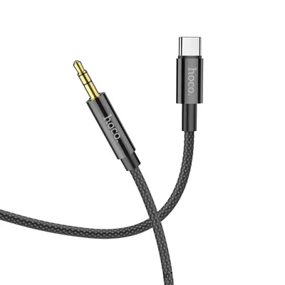 Produktbild von HOCO AUX Jack 3,5 mm auf Typ C Kabel UPA19 1 m schwarz
