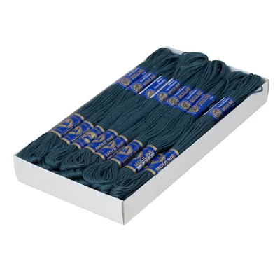Produktbild von 24 Docken Stickgarn je ca. 8m / Sticktwist 100% Baumwolle Stickerei verschiedene Farbwahl, Farbe :8282 dunkel petrol