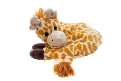 Produktbild von Habibi Plush Premium Nackenhörnchen Giraffe herausnehmbares Körnerkissen Neckwarmer Schal