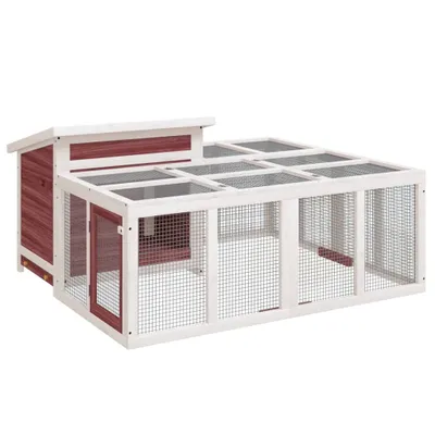 Immagine prodotto di Conigliera moka 144x123x67,5 cm in legno di pino massiccio