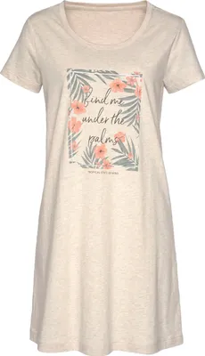 Produktbild von LASCANA Sleepshirt sand-meliert Größe 32/34