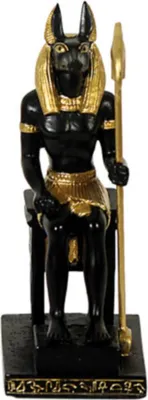 Produktbild von Ägyptischer Gott Anubis sitzend im Stuhl