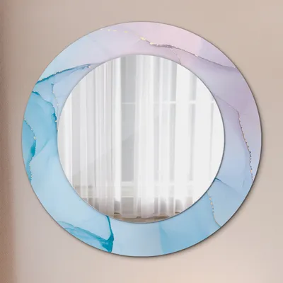 Produktbild von Spiegel - Mirror zum Wandspiegel Schlafzimmer – Schminkspiegel- modern marmor textur- Ø60cm