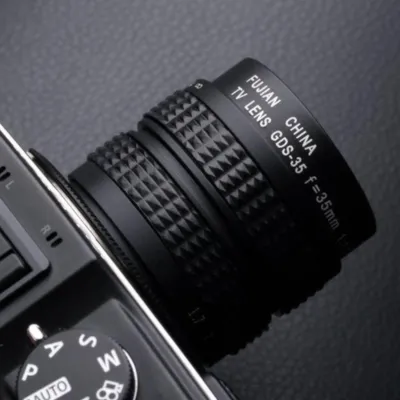 Image de Objectif de l'appareil photo, F/1,7 Closed Circuit Noir TV Objectif pour C-Mount Pentax Fuji Sony Macrophotographie Olympus Canon