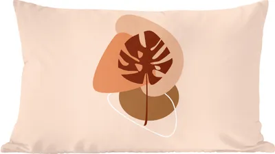 Produktbild von MuchoWow® Zierkissen Sofakissen Wohnzimmer Dekokissen 50x30 cm Sommer - Monstera - Abstrakt - Wohnzimmerdekoration - Polster mit Photo