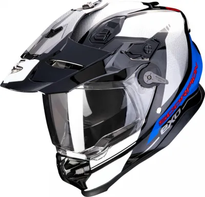 Produktbild von Scorpion ADF-9000 Air Trail Motocross Helm, schwarz/weiß/blau, XS (54)