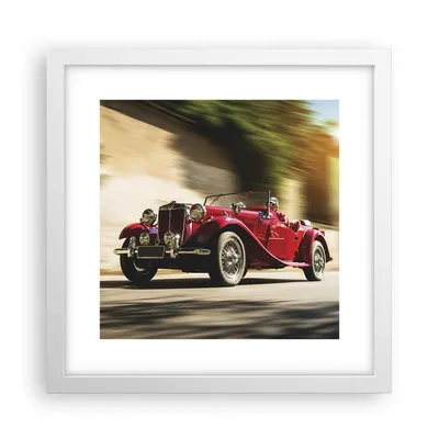 Produktbild von Gerahmtes Poster - Weißer Rahmen - Mg Rot Auto - 30x30 cm - Wand Bild - Wanddeko - Wandbilder - Kunstposter - Wandposter - Bilderrahmen - Bilder - Kunstdruck - Wandbild - P2WAC30x30-4364
