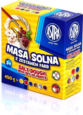 Produktbild von ASTRA Knetsalzmasse 450g + 6 Farben, 324109001