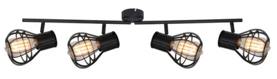 Immagine prodotto di Globo Lighting Faretto in metallo nero opaco, metallo nero opaco, mobile, LxLxA: 700x130x225mm, escl. 4x E27 40W 230V
