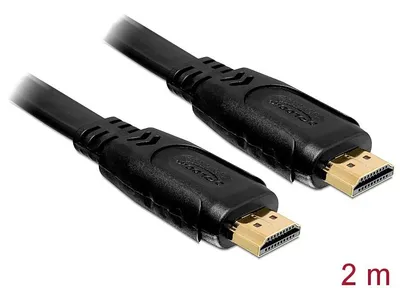 Produktbild von Delock Kabel High Speed HDMI mit Ethernet, HDMI A Stecker > HDMI A Stecker flac