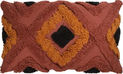 Produktbild von Kissen - Rot - 30 x 50 cm - Zackenmuster