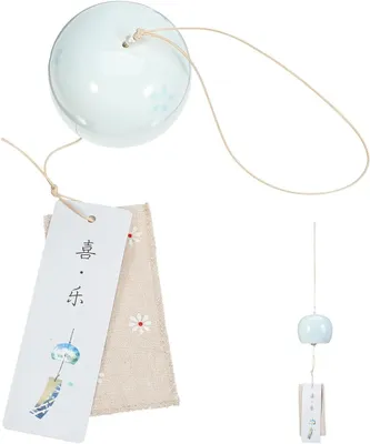 Imagen del producto de Windgong de cerámica, decorativo, 43 x 7,3 x 6 cm, ideal para jardín y uso en interiores