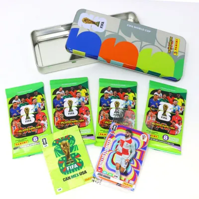 Produktbild von World Cup 2026 Adrenalyn XL Karten - WM Trading Cards Sammelkarten - 1 Pencil Tin