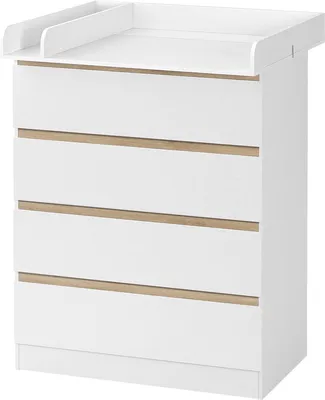 Immagine prodotto di Happyment Cassettiera Diva - Fasciatoio per bambini - Cassettiera a 4 cassetti - Fasciatoio per cameretta - Fasciatoio - Bianco