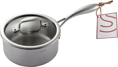 Productafbeelding van Steelpan 16 cm, 1,5 liter, glazen deksel, voor koken, voor alle warmtebronnen