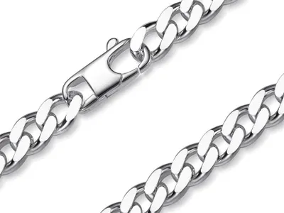 Produktbild von SILBERKETTEN STORE Panzerkette 8mm, Stärke 2,6mm - 925 Silber, Länge wählbar - 55cm