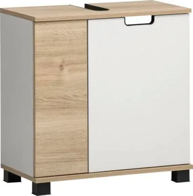 Obrázok produktu pre Skrinka pod umývadlo Möbelpartner Emmik dub biela 59,8 x 62,4 x 32,6 cm