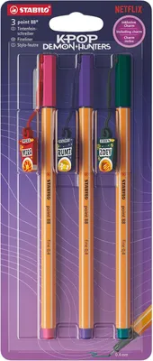 Produktbild von STABILO - point 88 - KPop Demon Hunters 88/3-03 Fineliner 3err Pack