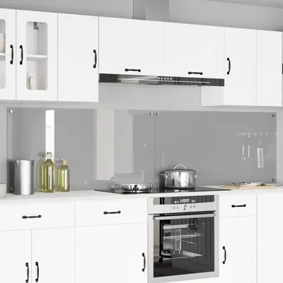 Image de Dos de cuisine design 2 pcs gris clair 120 x 60 cm Verre trempé 2025NEU5600520