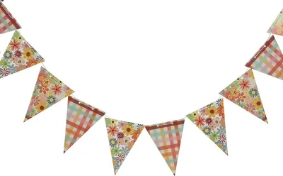 Produktbild von Kaemingk Wimpel-Girlande Bunt 17  x 13 x 180  cm - Papier