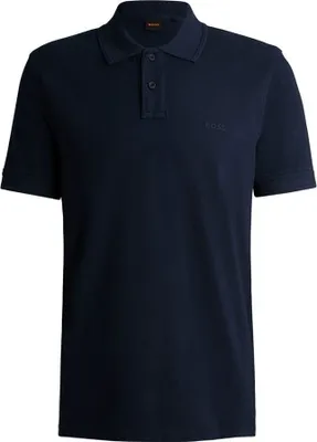 Zdjęcie produktu dla Koszulka polo Hugo Boss Orange ciemnoniebieska bawełna prime