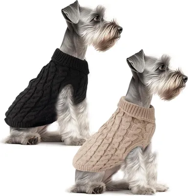 Produktbild von Zwei kleine Hundepullover, warme kleine Hundepullover, geeignet für Katzen und Hunde (Größe M).