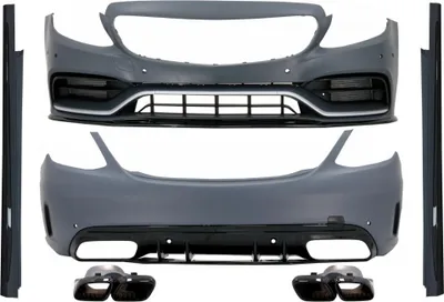 Produktbild von BodyKit C63 Edition 1 Look für Mercedes C W205 Limo 14-20 Stoßstange Endrohre.