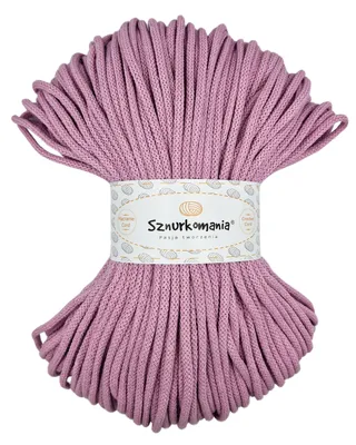 Zdjęcie produktu dla Pleciony sznurek bawełniany z rdzeniem 5mm 100m, przędza makrama, sznurek makrama, sznurek szydełkowy, sznurek makrama, przędza naturalna, sznurek 5mm