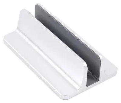 Produktbild von Vertikaler Laptop-/Notebook-Ständer - Verstellbare Schreibtischhalterung - Aluminiumlegierung - Platzsparend - Maße 150 x 120 x 47 mm - Silber