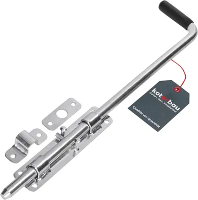 Immagine prodotto di KOTARBAU® Chiavistello Per Porta Acciaio Zincato 42 cm Argento Catenaccio Robusto Per Cancelli Sicurezza Per Garage Catenaccio