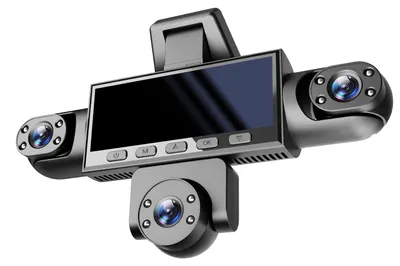 Zdjęcie produktu dla Avizar, kamera samochodowa Full HD 1080P z widokiem 360° i kamerą cofania, czarna