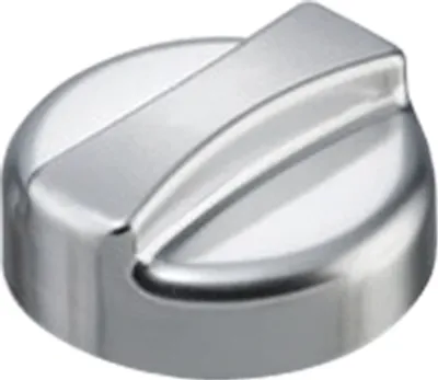 Produktbild von Universal Drehexcenter-Kappe rund Kunststoff in Chrom-Matt-Optik / Drehknopf / Drehexenterkappe / Drehexcenterknopf / Ersatzteil