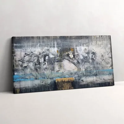 Produktbild von Zeitgenössische abstrakte Malerei – Leinwandbild Wandbild – 140x70 cm – Leinwandbilder – Wandbilder – Schlafzimmer – Flur