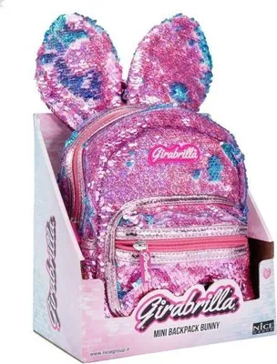 Produktbild von Girabrilla Rucksack Paillettenhäschen lila