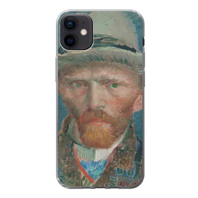 Produktbild von MuchoWow® Handyhülle Schutzhülle Hülle für iPhone 12 mini Selbstporträt 1887 - Gemälde von Vincent van Gogh Silikon Softcase Handy Hülle - Bild