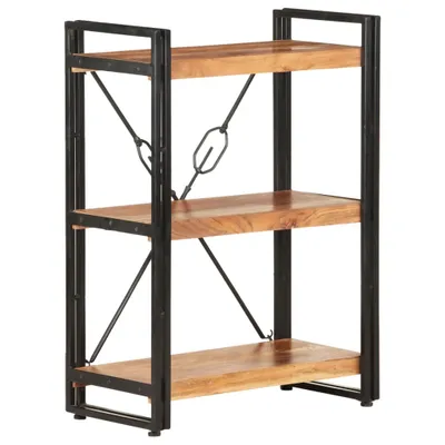 Produktbild von Bücherregal 3 Fächer 60x30x80 cm Akazie Massivholz