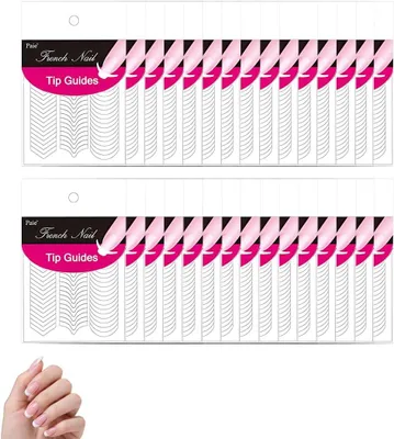 Produktbild von Nagelaufkleber 30 Bogen, französische Spitze Manikürestreifen, für Nagelpflege
