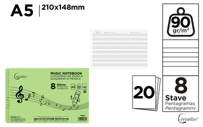 Image de Cahier de musique A5 Cervantes