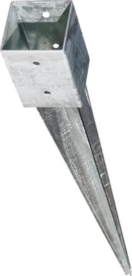 Produktbild von Einschlagbodenhülse 91x91x750 mm für Vierkantholzpfosten 90x90 mm Bodenhülse Einschlaghülse Pfosten
