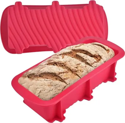 Produktbild von Silikon-Kuchenform,Hitzebeständig von -30 °C bis 230 °C, geeignet für Backofen, Mikrowelle, Toaster & Kühlschrank, für Brot, Kuchen, Brownies, Toast