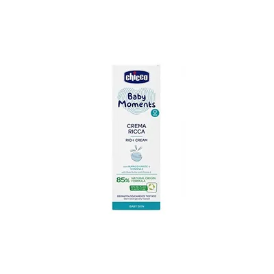 Produktbild von CHICCO Nhrende Creme Baby Moments 85 % natrliche Inhaltsstoffe 100 ml, 0 Monate+
