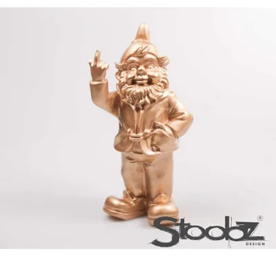 Produktbild von Stoobz Zwerg „F*ck you“ Gold 32 cm
