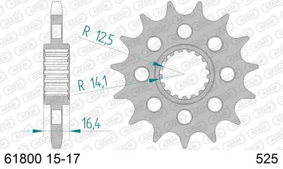 Produktbild von AFAM Kettenritzel 61800-16 Vorne für KTM MOTORCYCLES ADVENTURE Stahl
