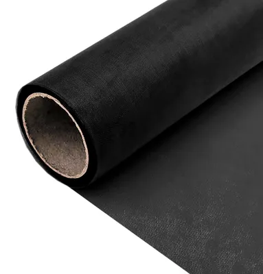 9m Organzaband auf Rolle Dekoband Tischläufer 16cm schwarz