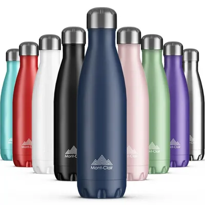 Obrázek produktu pro Láhev na vodu z nerezové oceli – láhev na pití – termoska – 500 ml – Bez BPA – Dvojitá stěna – Udržuje nápoj teplý po dobu 12 hodin a studený po dobu 24 hodin