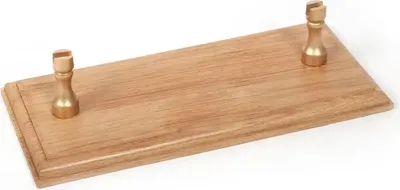 Produktbild von Eichensockel mit Messing Säulen