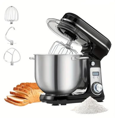 Image de Robot culinaire - Batteur sur socle - Robot de cuisine - Mixeur sur socle - Mixeur - Bol de mélange de 6 litres - Moteur DC silencieux de 1200W